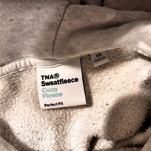 Size xs aritzia tna hoodie in a soft grey color